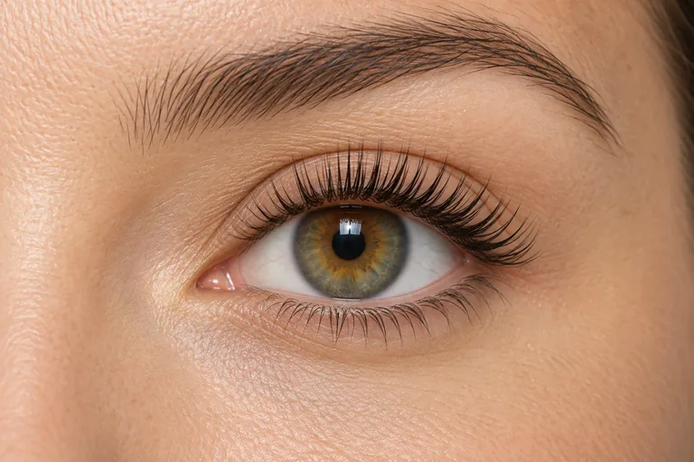 Doll Eye / Open Eye &mdash; zbliżenie oka prezentujące efekt stylizacji rzęs